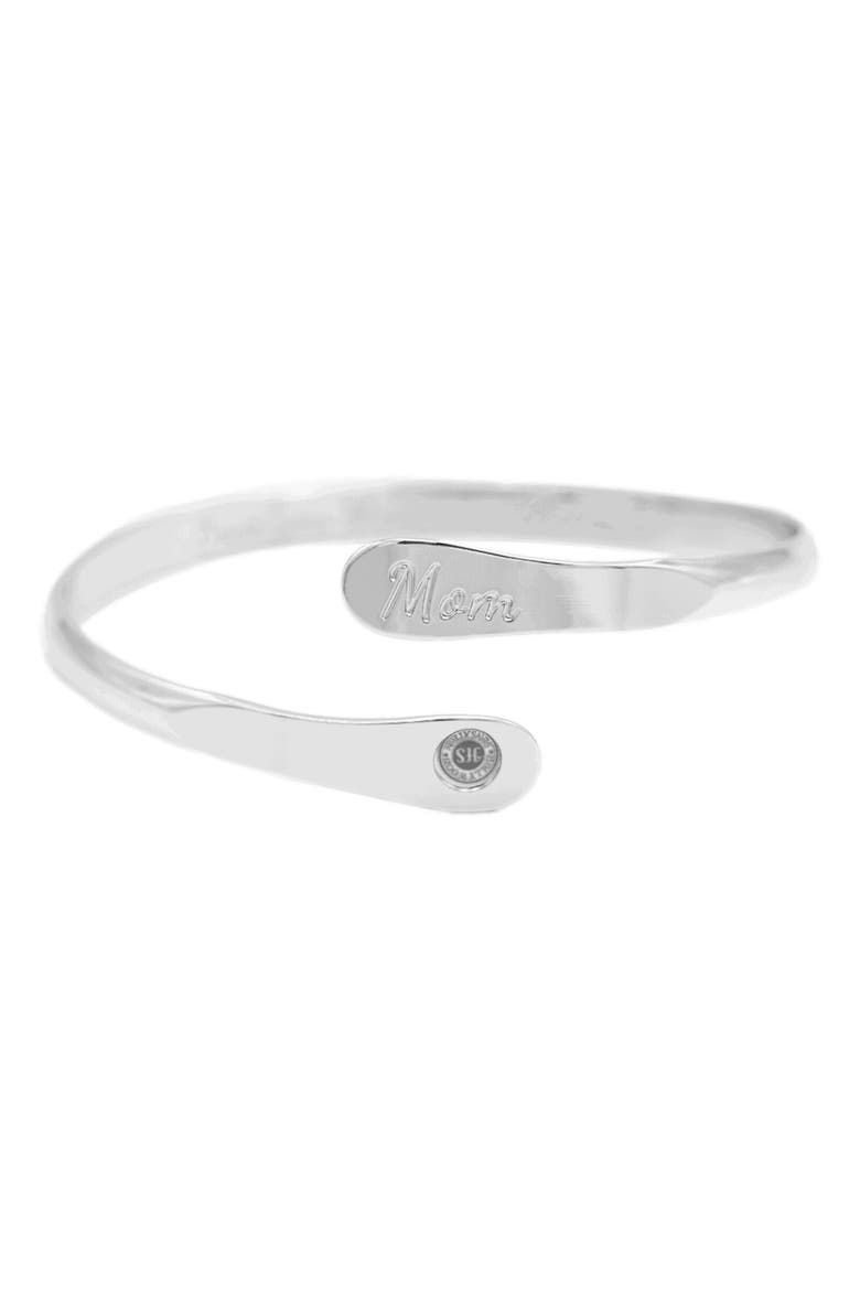 Mom Bracelets Engraved Love you Mom Now & Always, Alternate, color, Silver