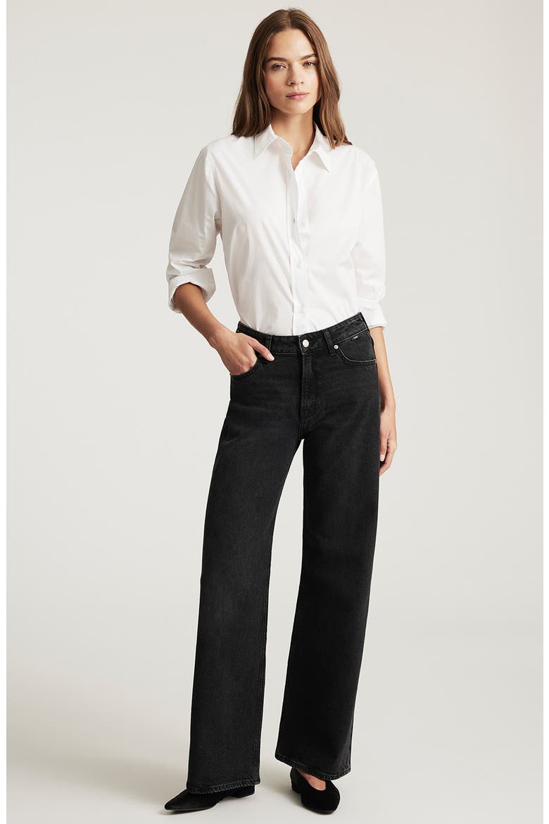 Florida Mid Rise Wide Leg Jeans, Alternate, color, DARK SMOKE CLASSIC B