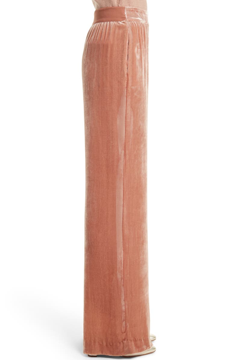 Alice + Olivia Racquel Velvet Wide Leg Pants, Alternate, color, 