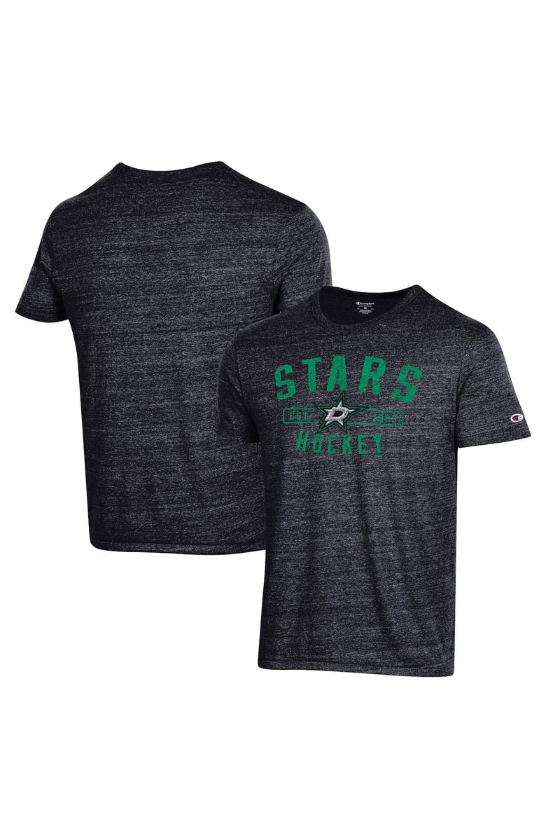 Champion Men's Champion Black Dallas Stars Tri-Blend T-Shirt, Main, color, 