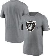 Nike Men's Nike  Heather Charcoal Las Vegas Raiders Legend Logo Performance T-Shirt