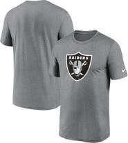 Nike Men's Nike  Heather Charcoal Las Vegas Raiders Legend Logo Performance T-Shirt