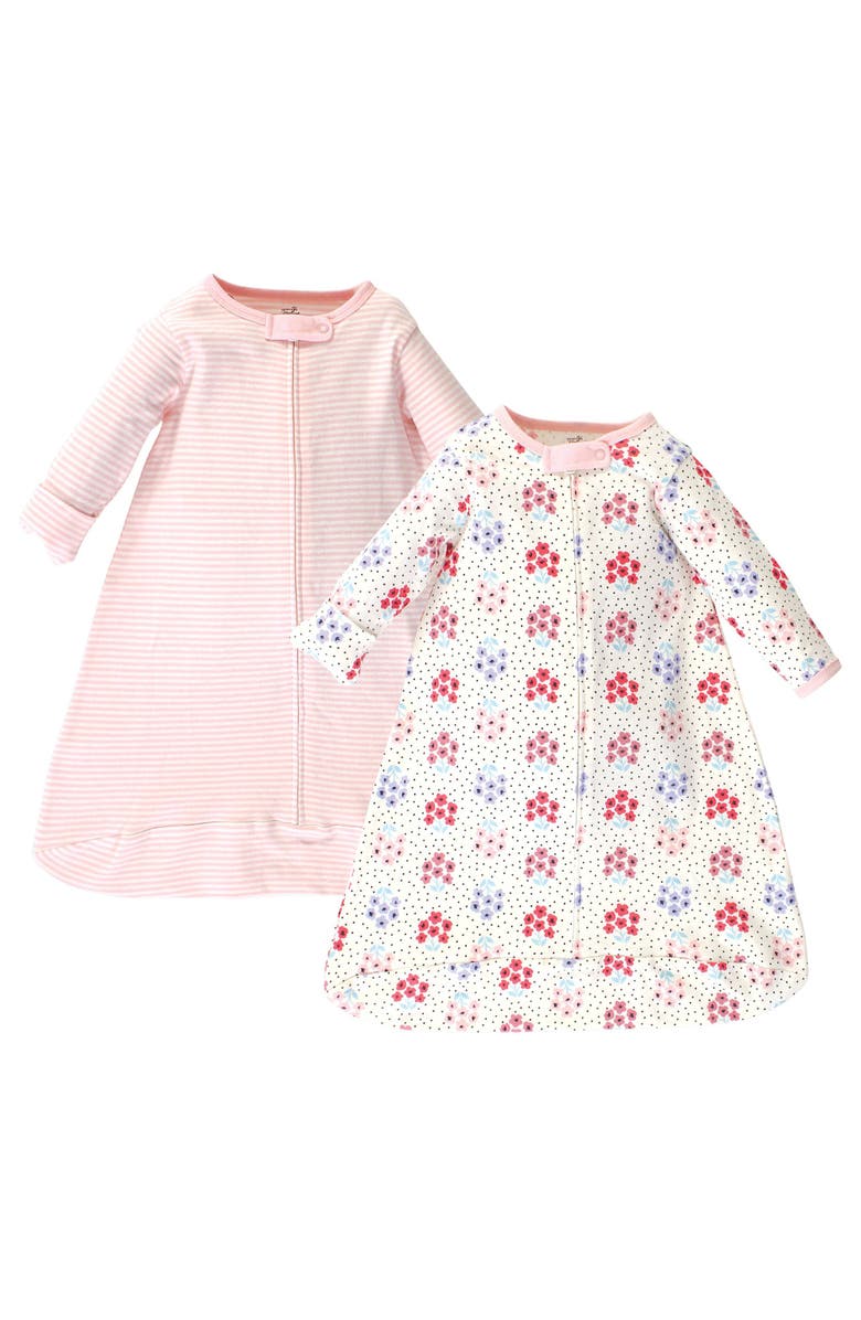 Touched by Nature Organic Cotton Long-Sleeve Wearable Sleeping Bag, Sack, Blanket, Main, color, Floral Dot