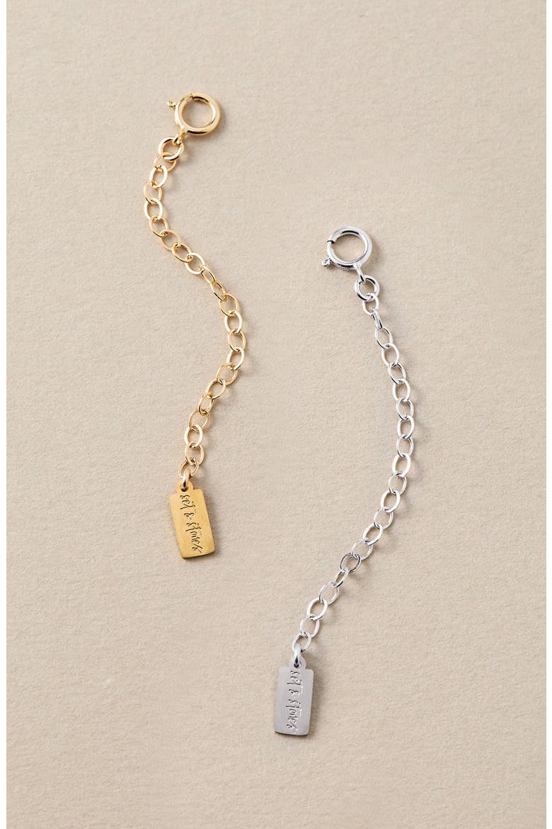 Extender Chain, Alternate, color, STERLING SILVER