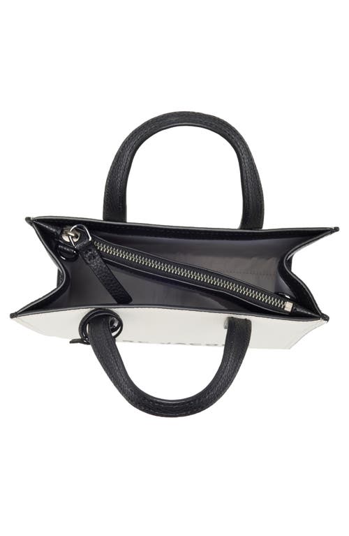 Shop Marc Jacobs Bold Grind Mini Top Handle Satchel In Black/white