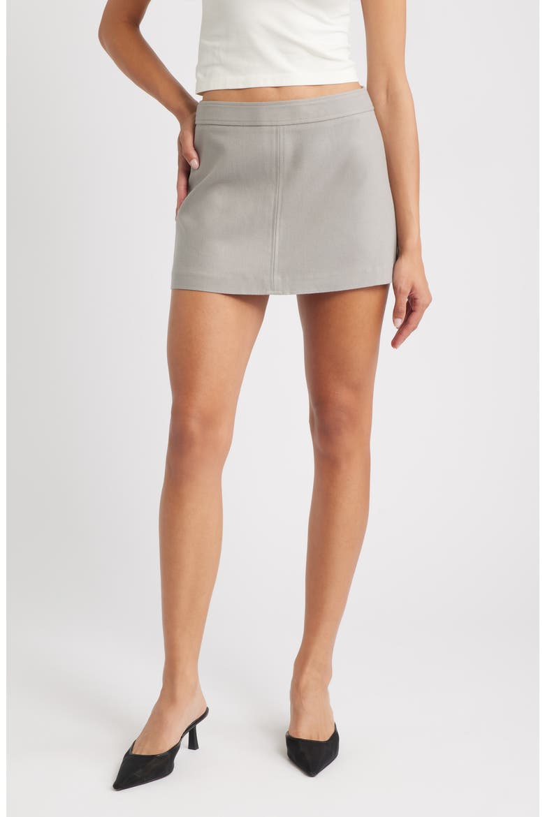 Kit Structured A-Line Miniskirt, Main, color, DOVE GREY