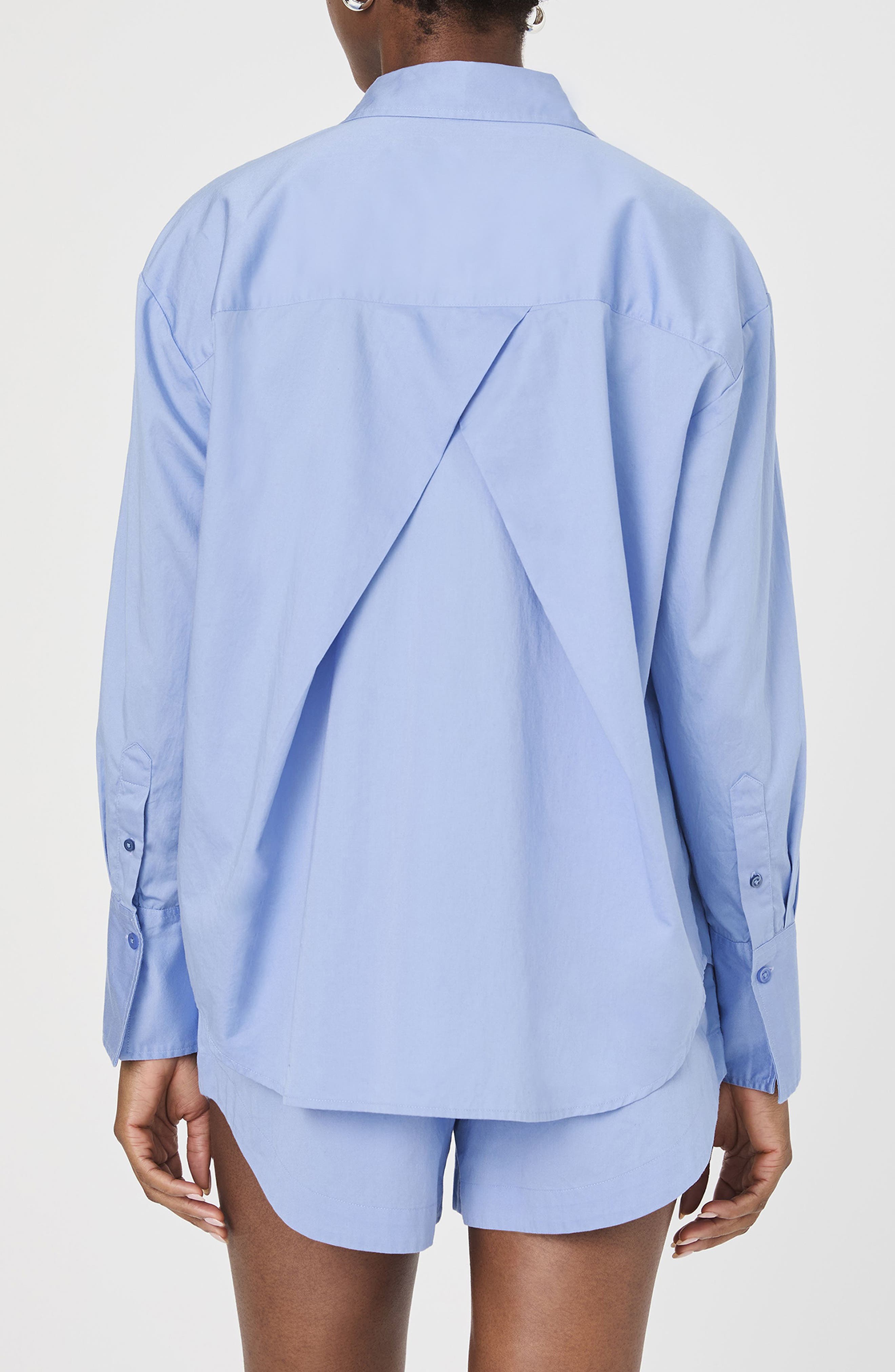 Alexis Oversize Crossover Cotton Button-Up Shirt - image 2