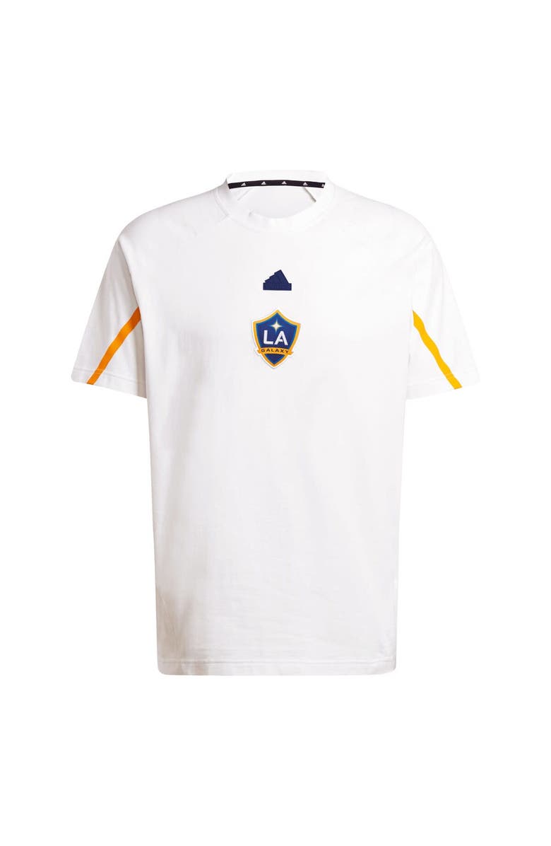 adidas Men's adidas White LA Galaxy 2024 Travel Raglan T-Shirt, Main, color, 