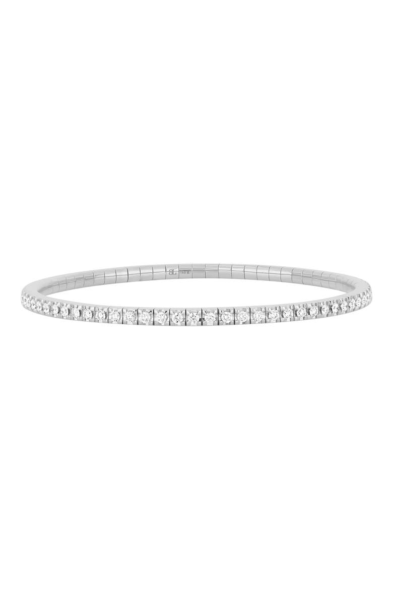 18K Gold Audrey Diamond Stretch Bracelet (Online Trunk Show), Main, color, 18KW