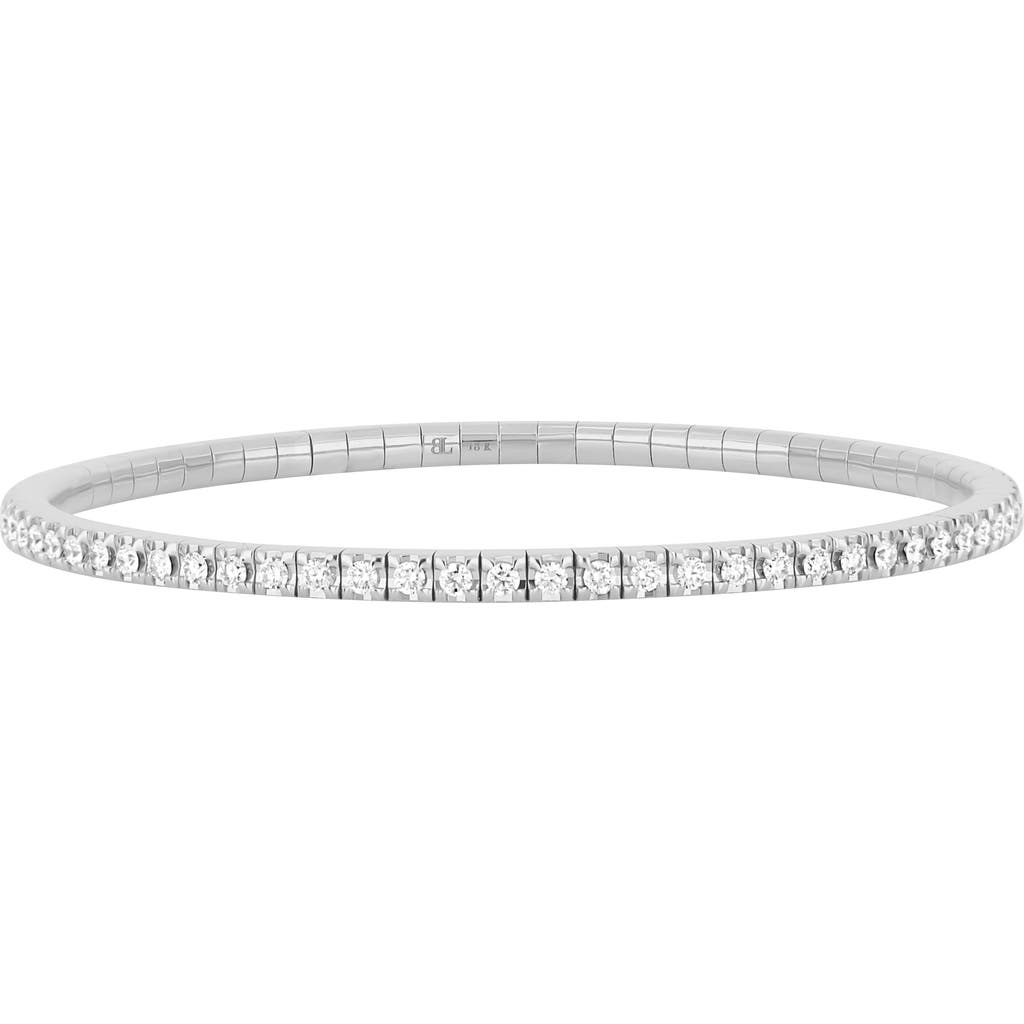 Bony Levy 18K Gold Audrey Diamond Stretch Bracelet in 18Kw at Nordstrom, Size Large