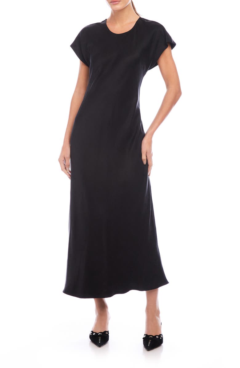 FIFTEEN TWENTY Emmeline Bias Cut Satin Midi Dress, Main, color, 