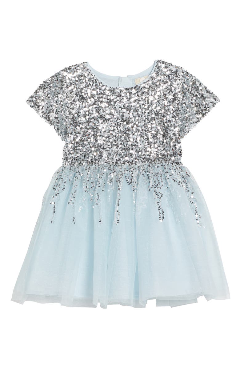 Peek Aren't You Curious Peek Royal Sequin Tulle Dress, Main, color, 