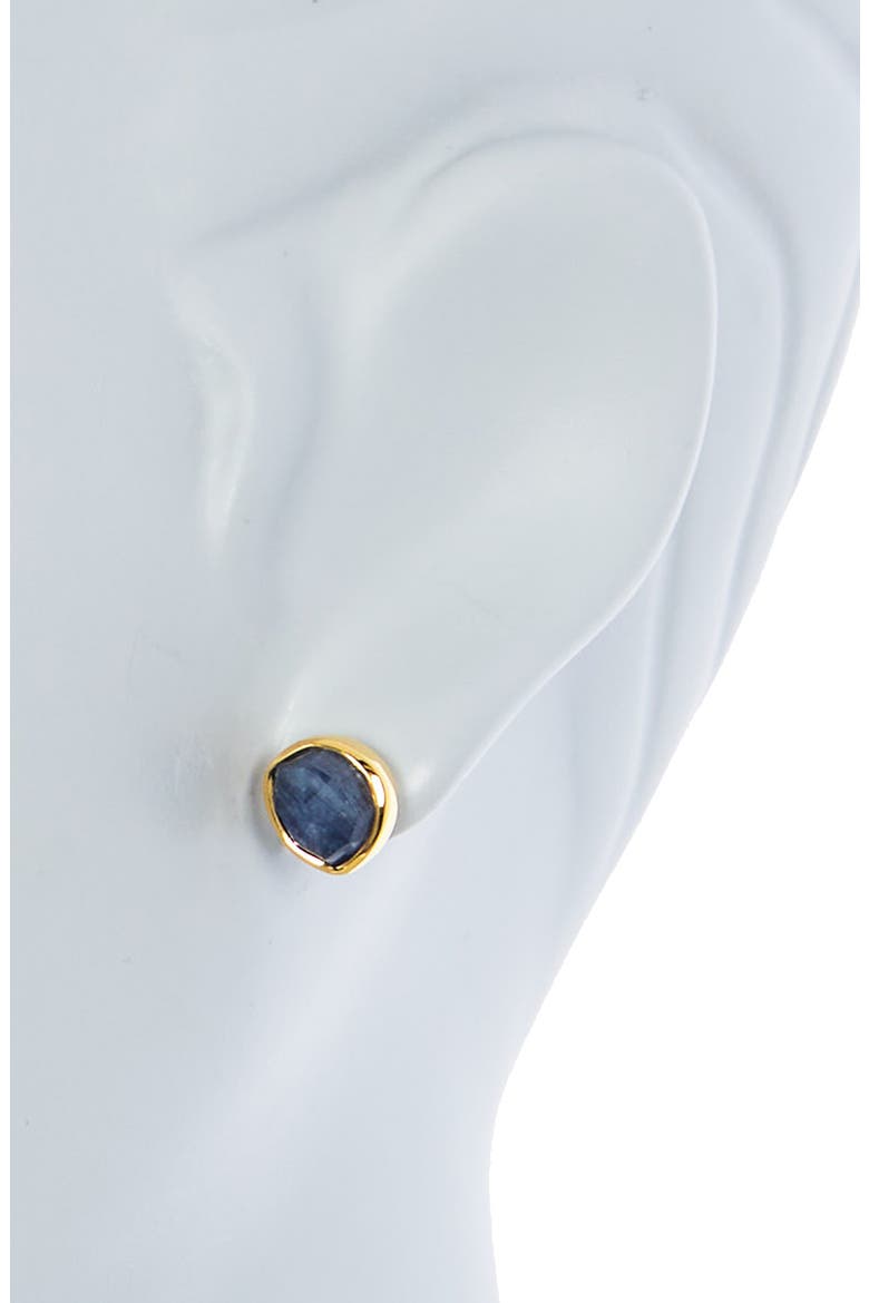 Siren 18K Gold Vermeil Kyanite Stud Earrings, Alternate, color, YELLOW GOLD