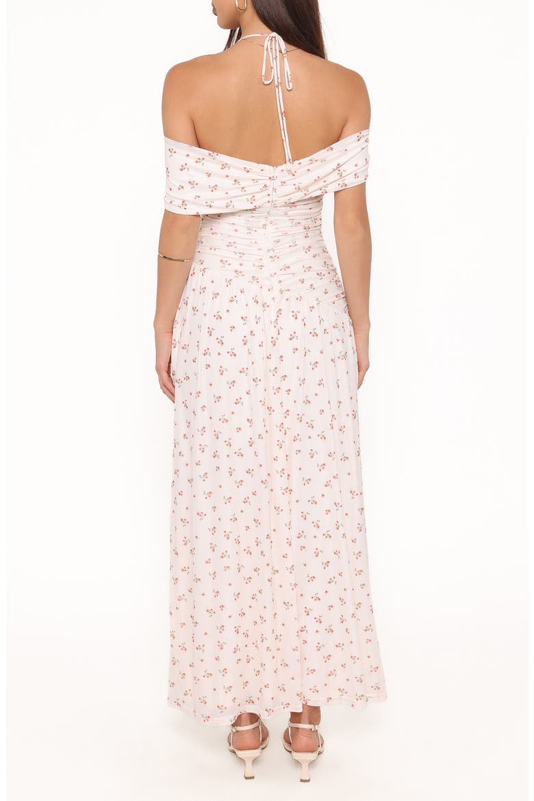 Mayven Cold-Shoulder Maxi Dress, Alternate, color, WHITE DITSY