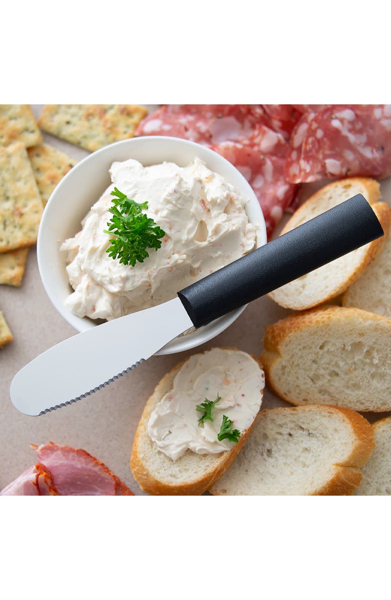 Rada Cutlery 3.375-Inch Party Spreader Stainless Steel Serrated Blade, Alternate, color, Black