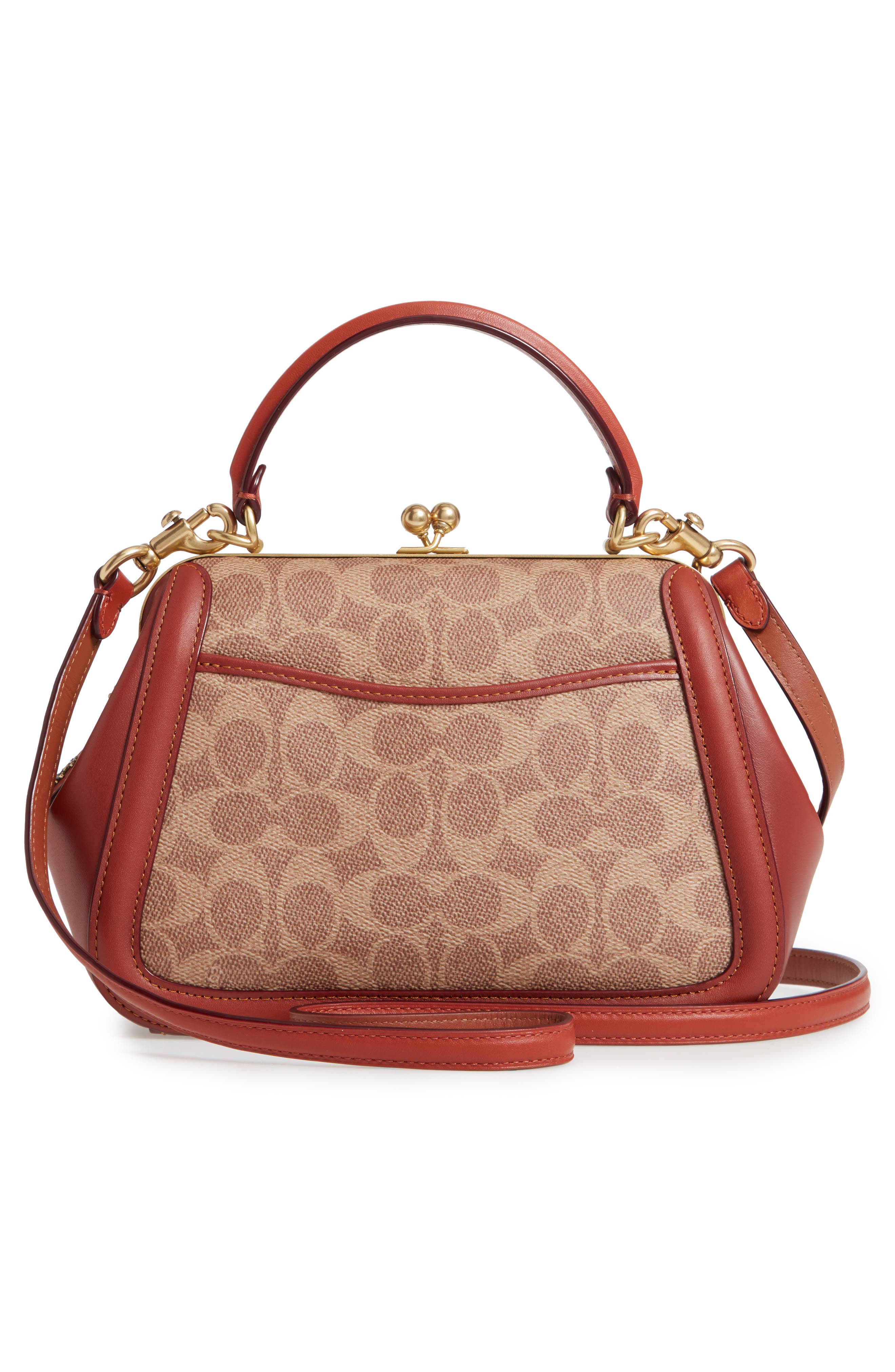 COACH Signature Frame 23 Leather & Canvas Crossbody Bag, Alternate, color, 