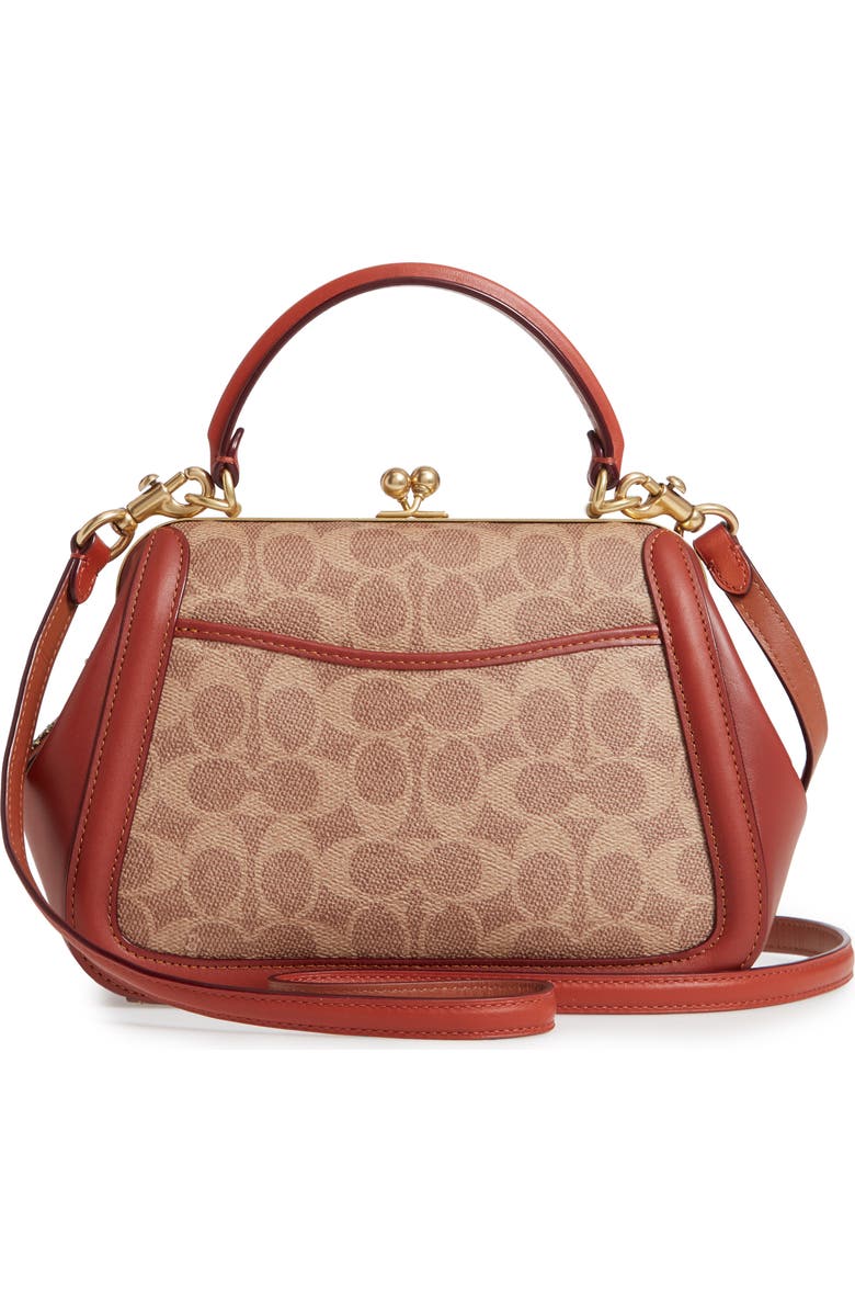 COACH Signature Frame 23 Leather & Canvas Crossbody Bag, Alternate, color,