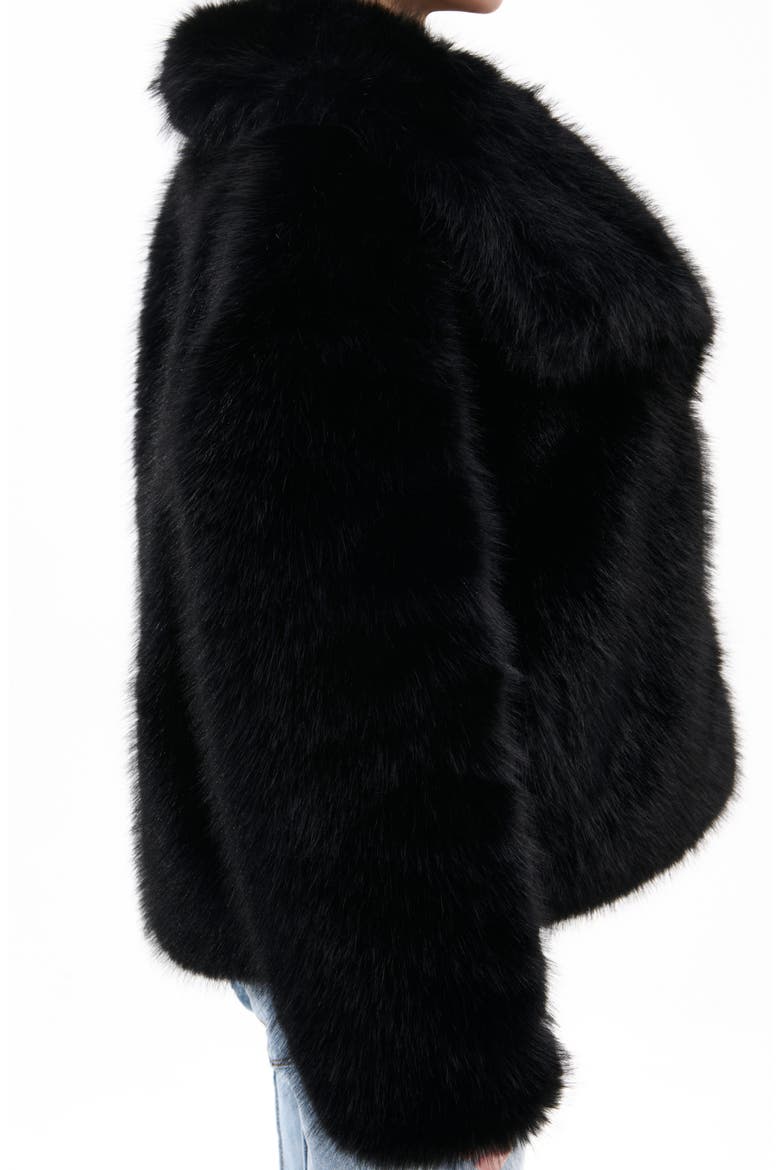 Regina Faux Fur Jacket, Alternate, color, BLACK