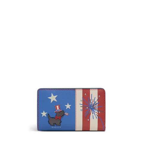 Fireworks And Stripes Medium Flapover Wallet