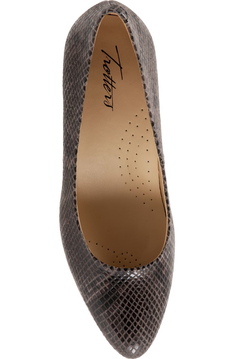 Trotters Kari Pointy Toe Pump, Alternate, color, Dark Grey Leather