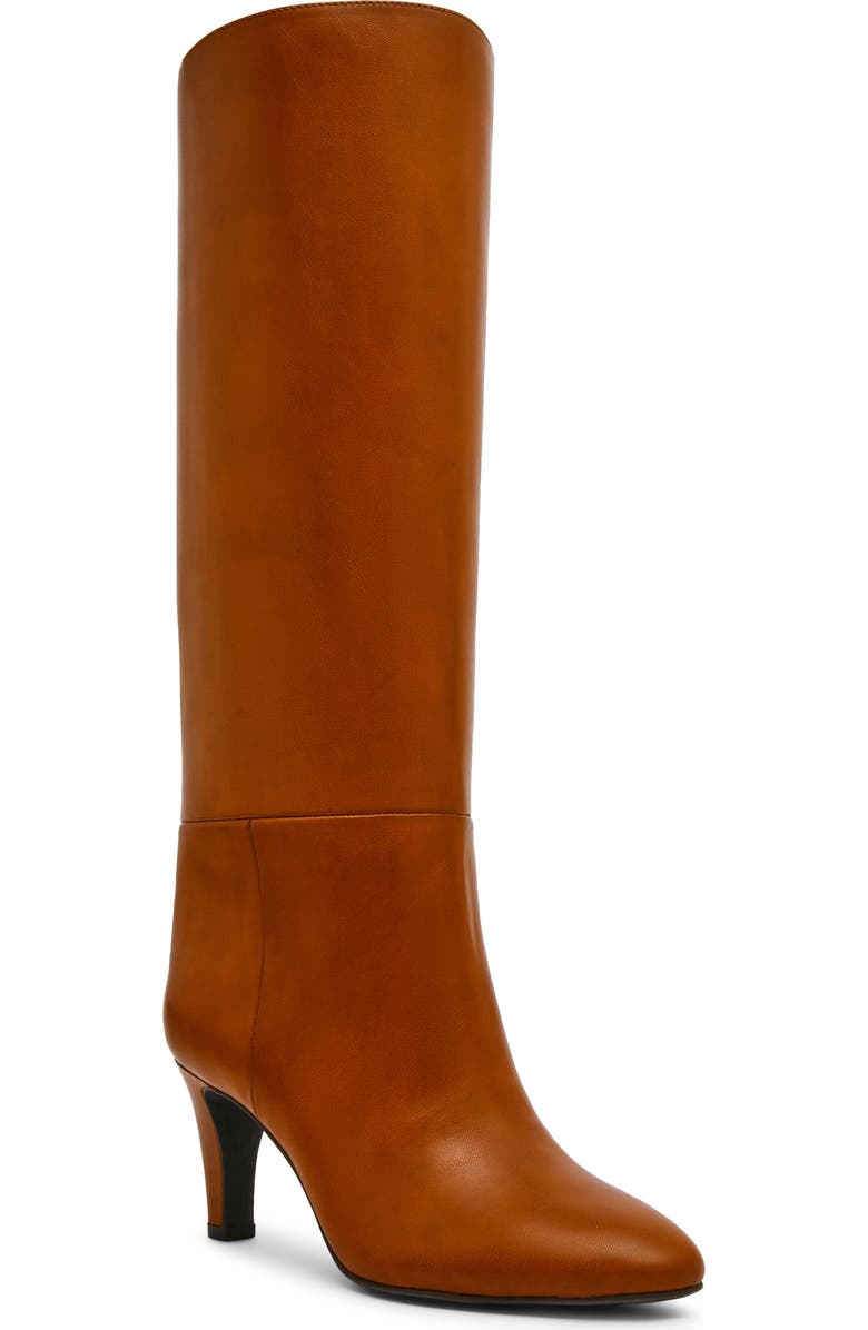 Anne Klein Arcadia Knee High Boot, Main, color, Cognac Smooth