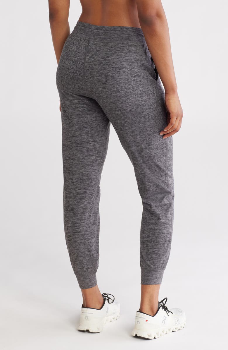 DKNY Space Dye High Waist Slim Joggers, Alternate, color, Black Spacedye