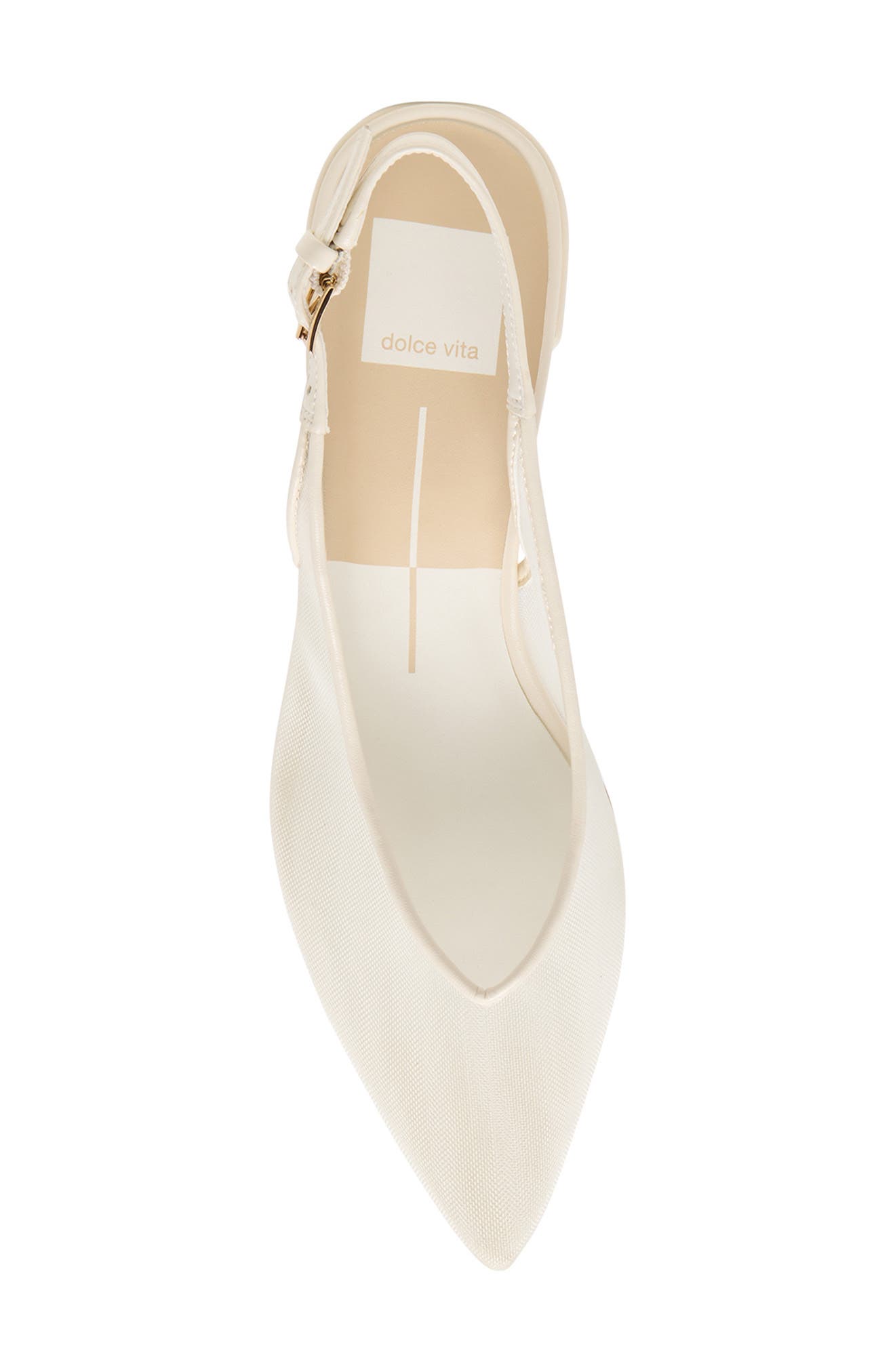 Cenna Pointed Toe Slingback Pump, Alternate, color, OFF WHITE MESH