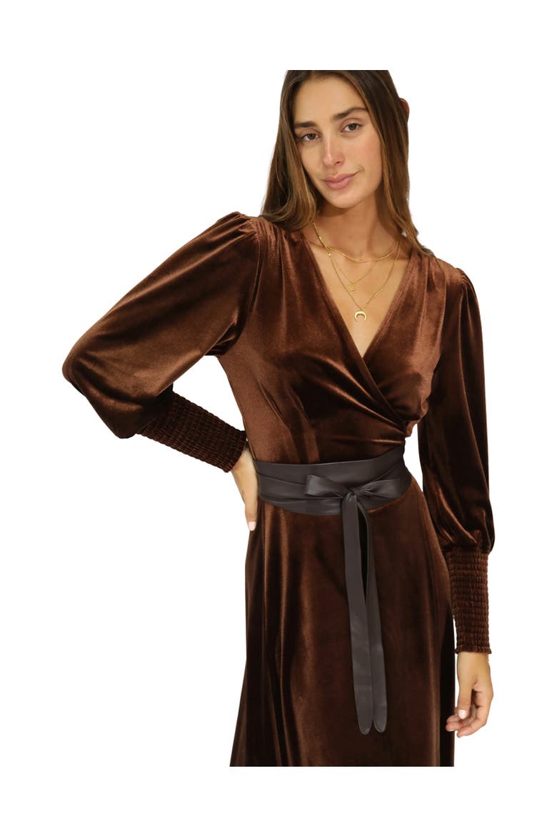 Odyssey Soft Wrap Leather Belt, Alternate, color, Dark Brown