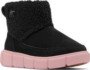 SOREL Kids' Explorer III Faux Fur Waterproof Slip-On Boot