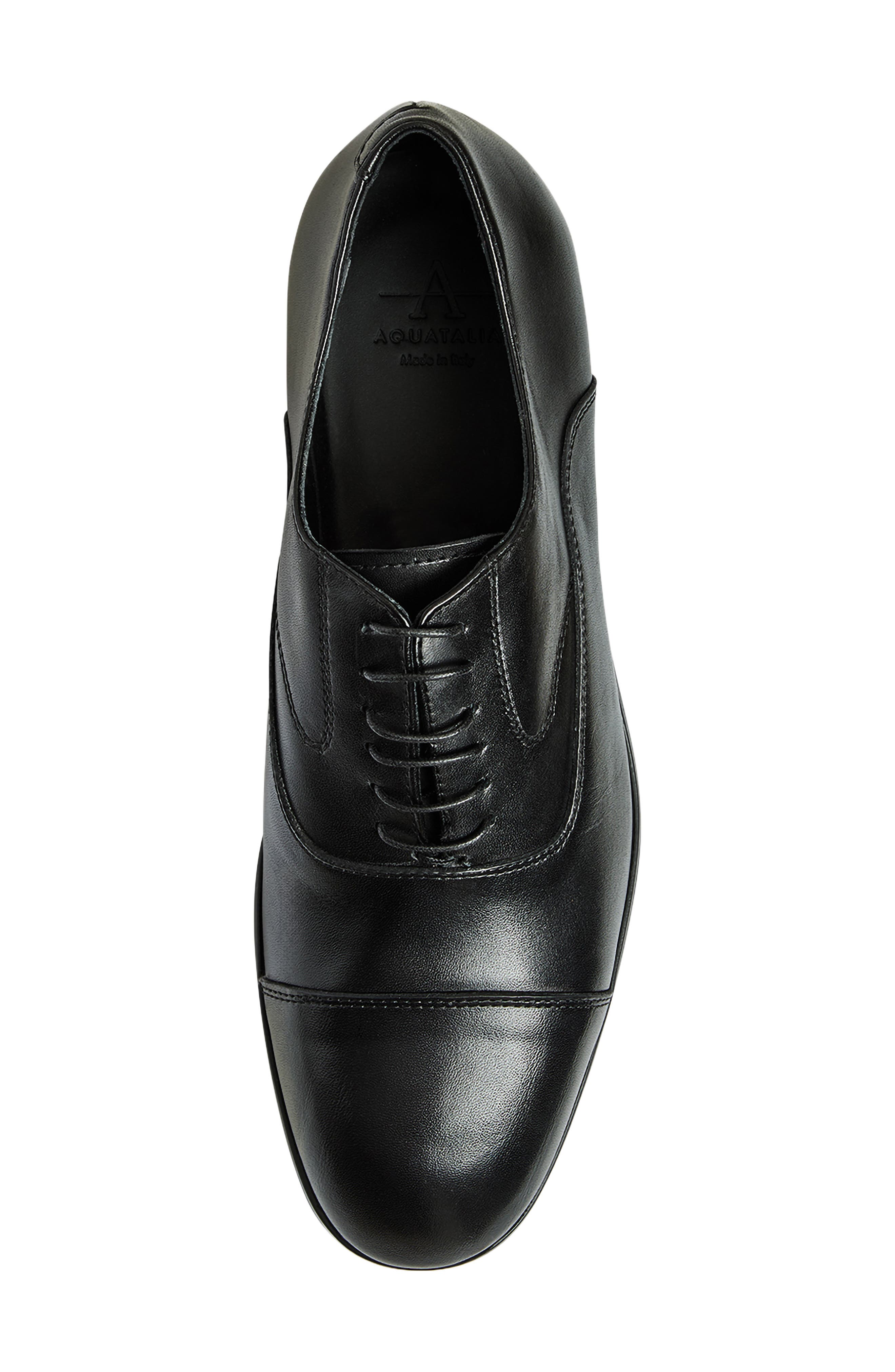 Centro Cap Toe Oxford, Alternate, color, BLACK LEATHER