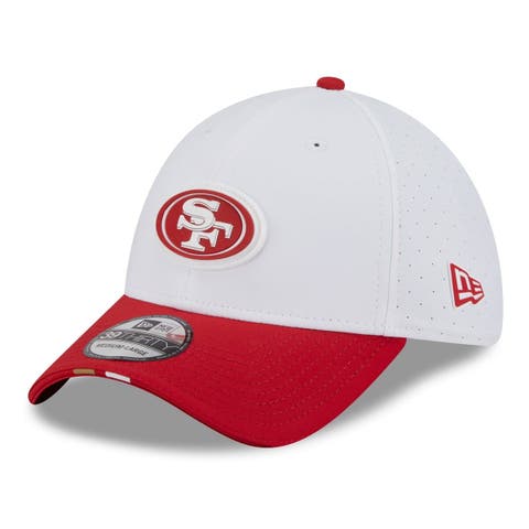 Men's New Era  White/Scarlet San Francisco 49ers 2025 NFL Training Camp 39THIRTY Flex Hat