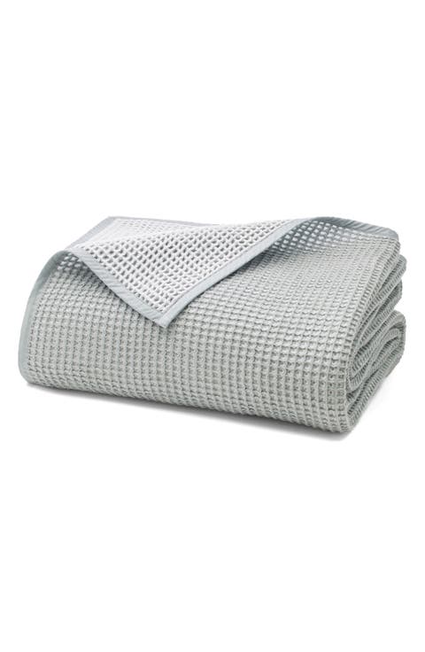 Waffle Knit Two-Tone Bed Blanket