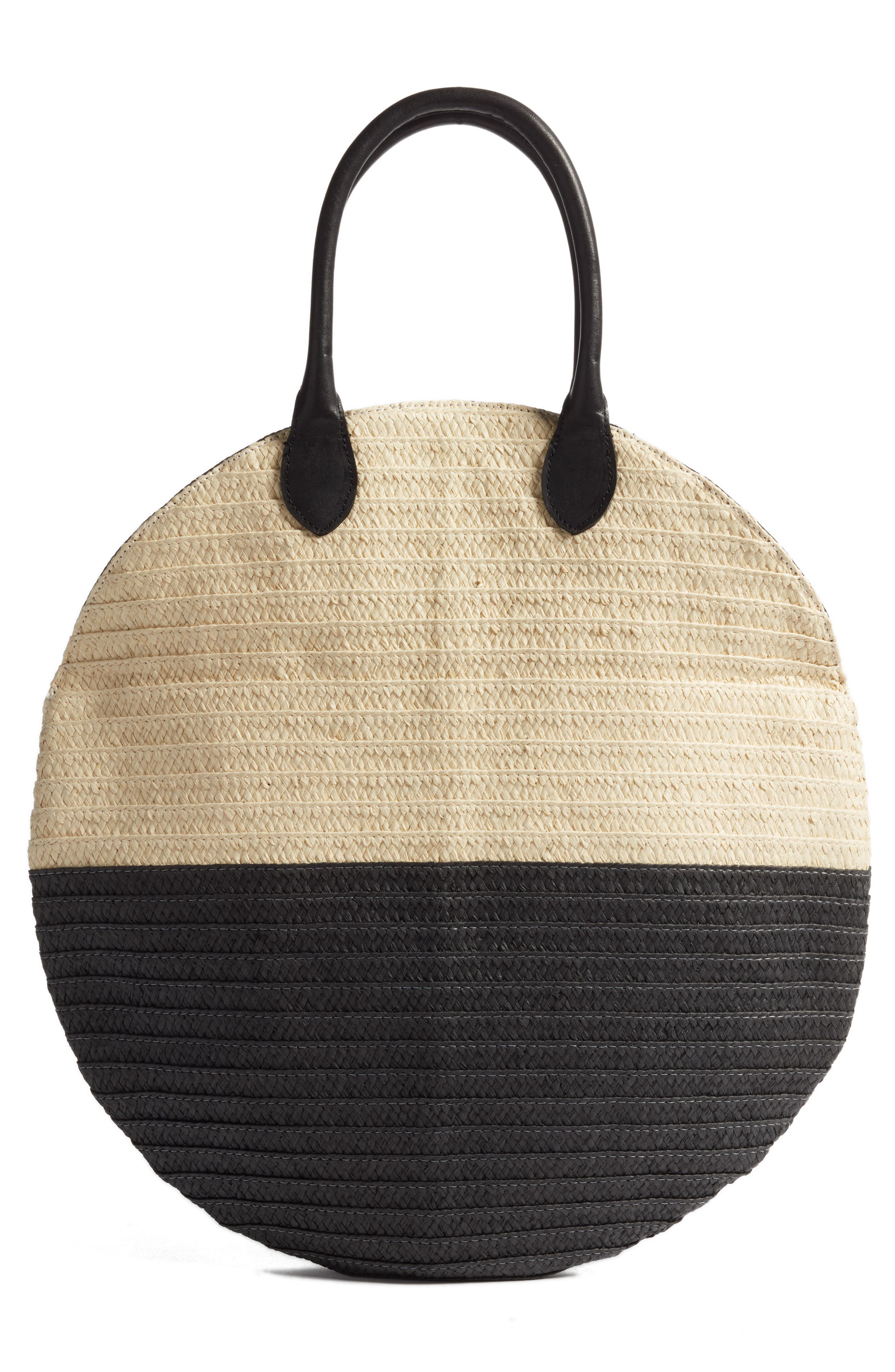 Brixton Amalie Straw Circle Tote, Alternate, color, 