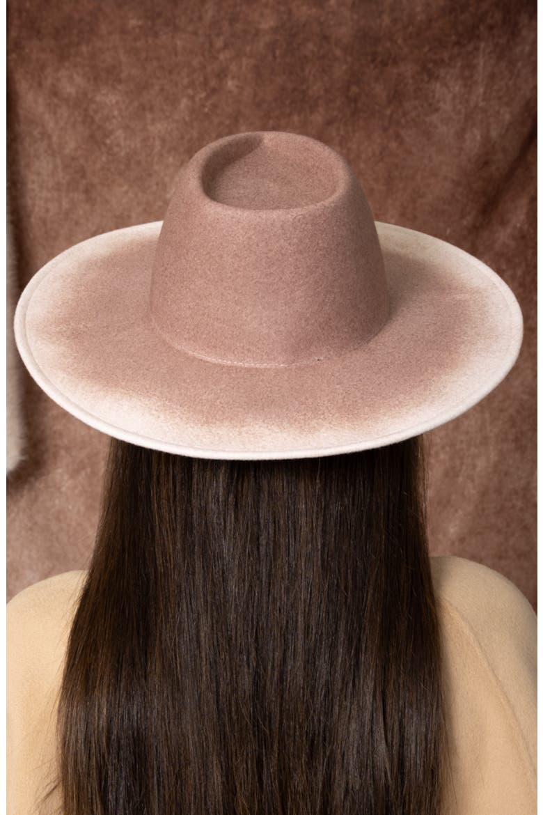 Harlowe Gradient Wool Felt Fedora, Alternate, color, FAWN/IVORY