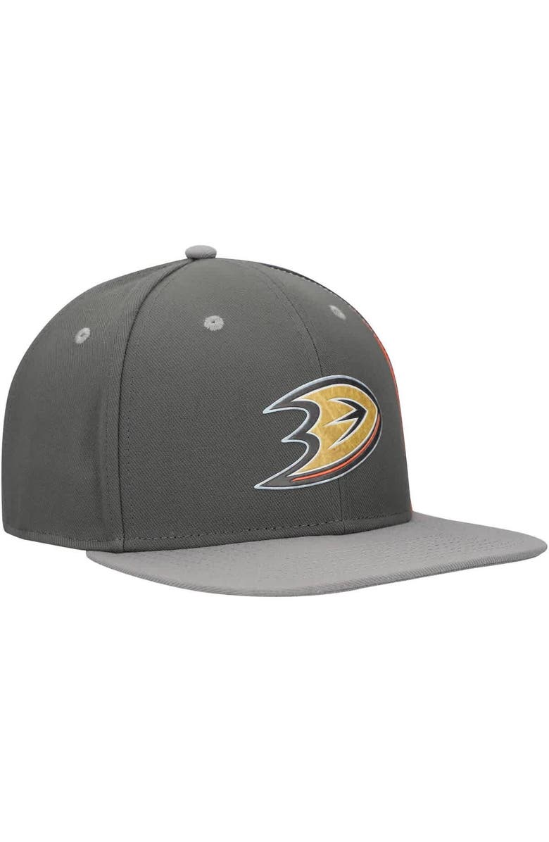 FANATICS Men's Fanatics  Charcoal Anaheim Ducks Authentic Pro Ice Snapback Hat, Alternate, color, 
