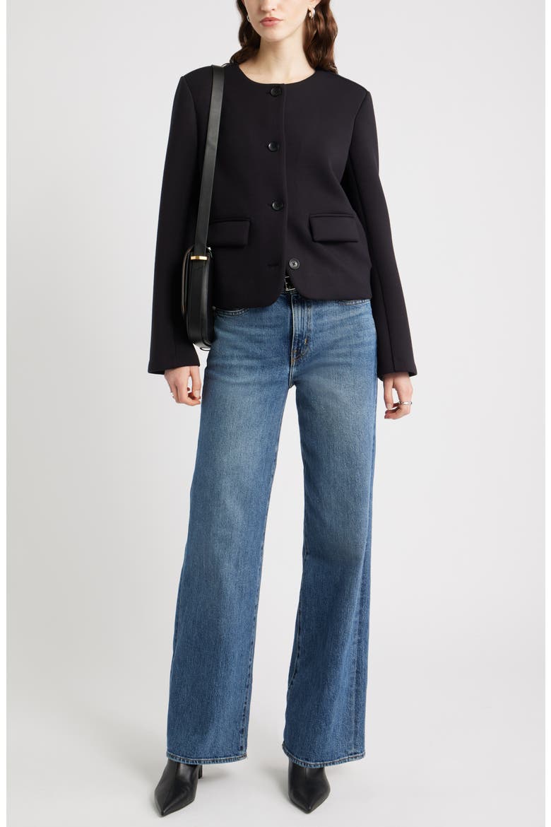 Neoprene Jacket, Alternate, color, BLACK