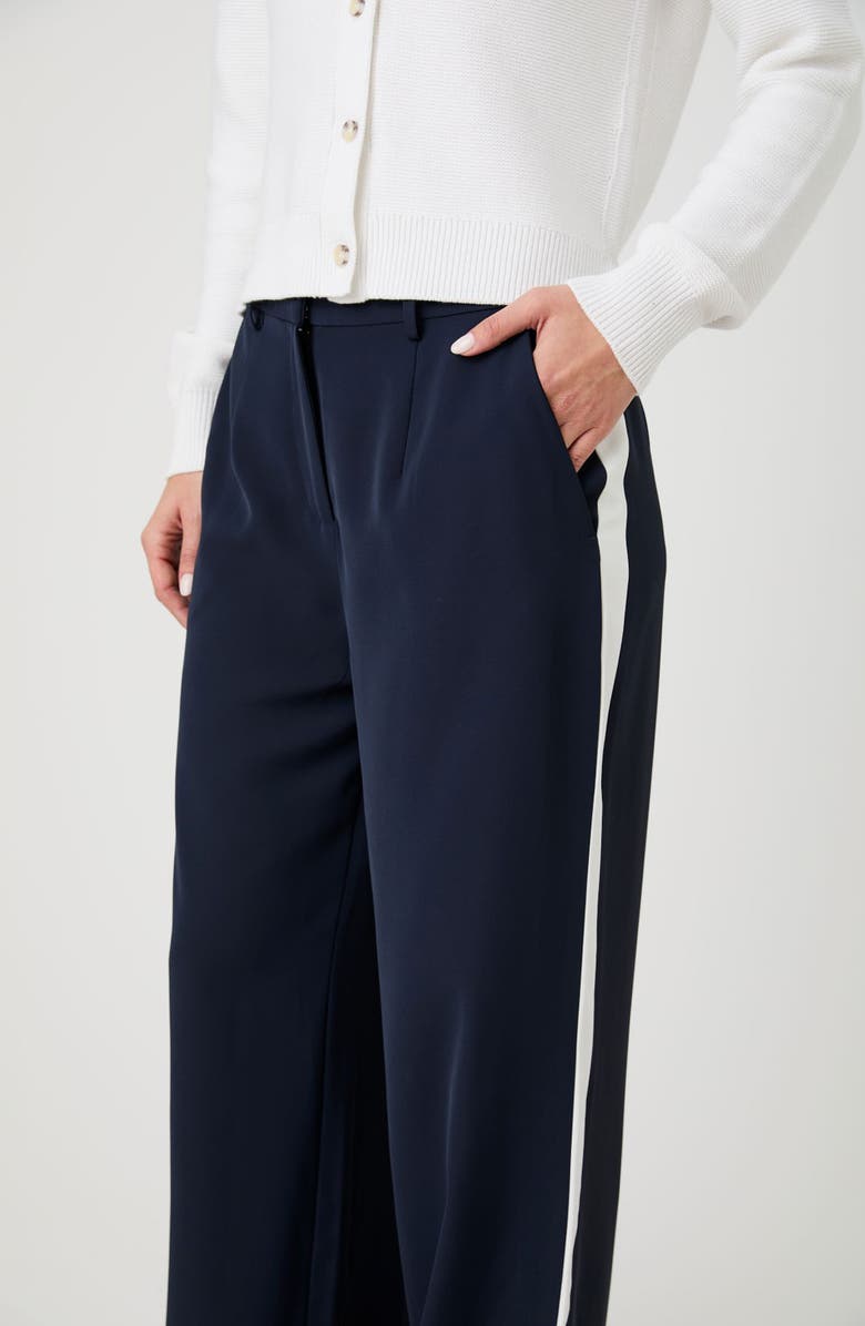 French Connection Stripe Side Pants, Alternate, color, Navy Pinstripe/White