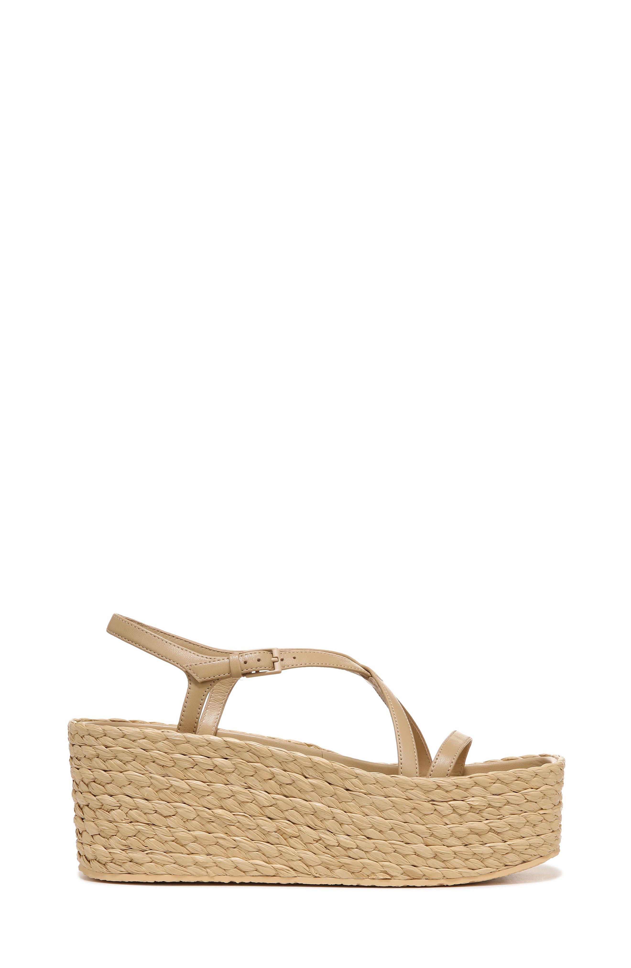 Vince Maxine Raffia Platform Strappy Sandal, Alternate, color, 