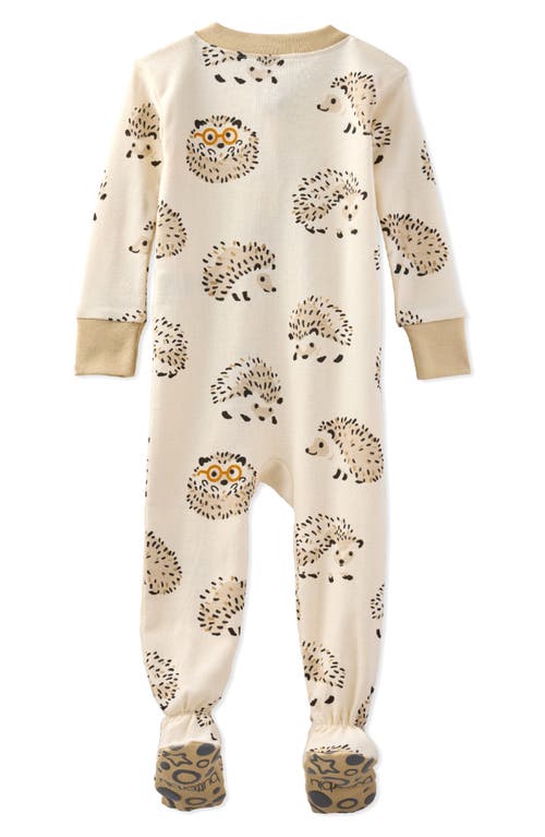 Butterblu Cruz Fitted One-piece Organic Cotton Footie Pajamas In Neutral