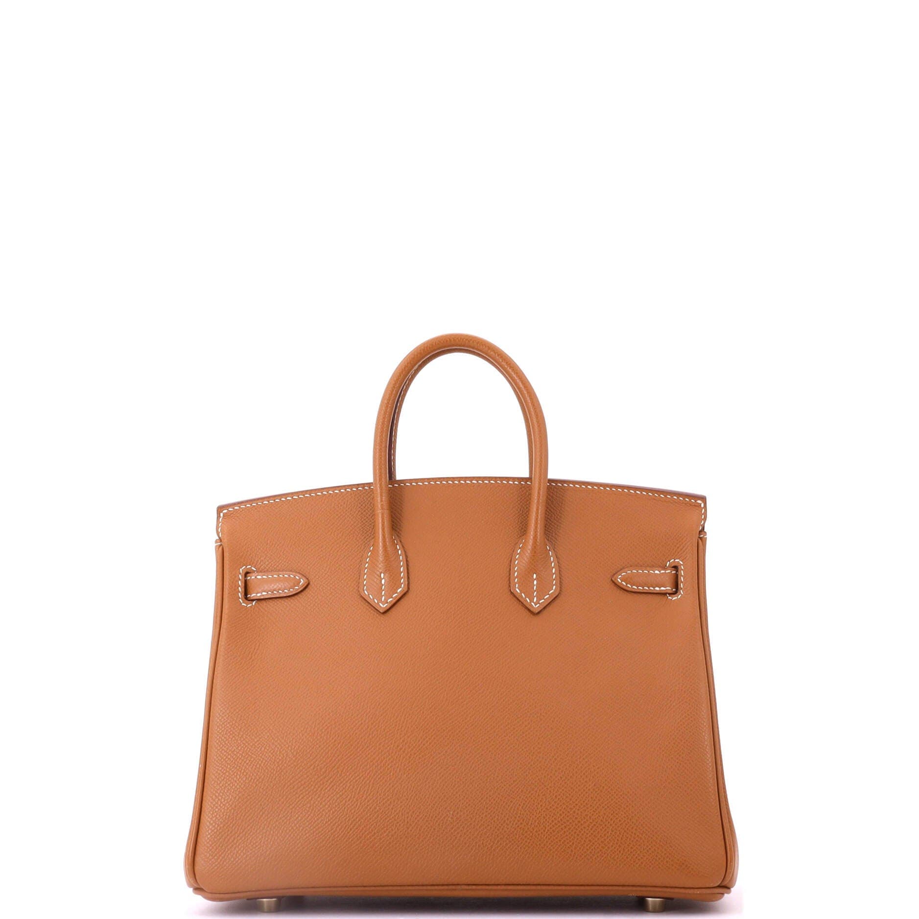 Pre-Owned Hermes Birkin Handbag Brown Epsom with Gold Hardware 25, Alternate, color, Gold