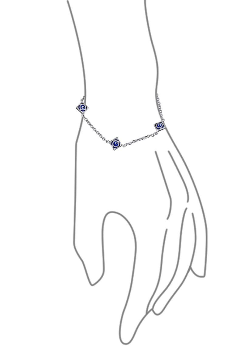 BLING JEWELRY TURKISH EVIL EYE LINK BRACELET, Alternate, color,