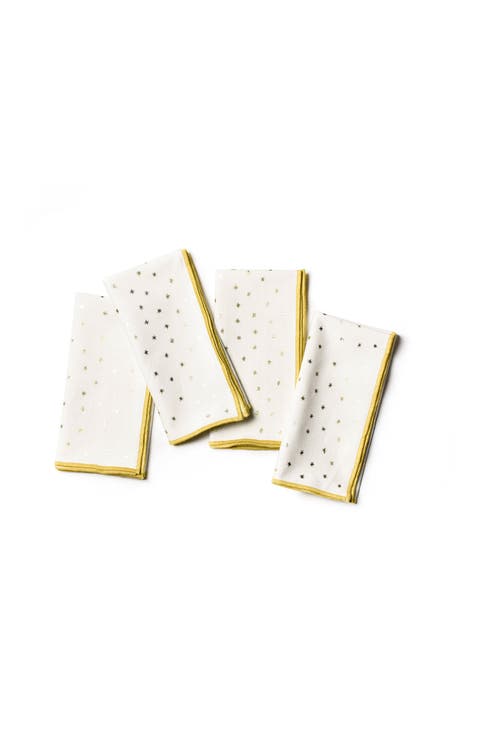 Gold Stars Napkin Set of 4