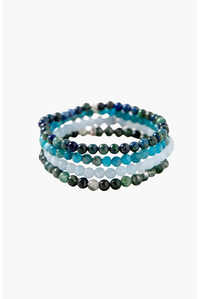 Gemini Bracelet Set, Main, color, Blue / Green / White