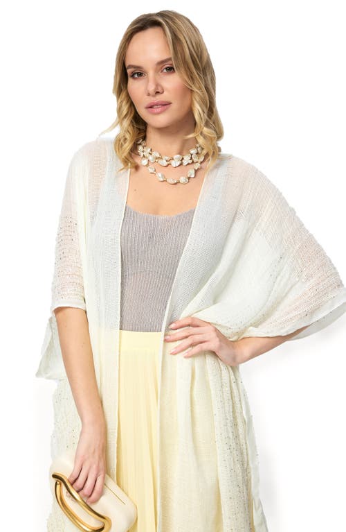Saachi Shimmering Sequin Ruana