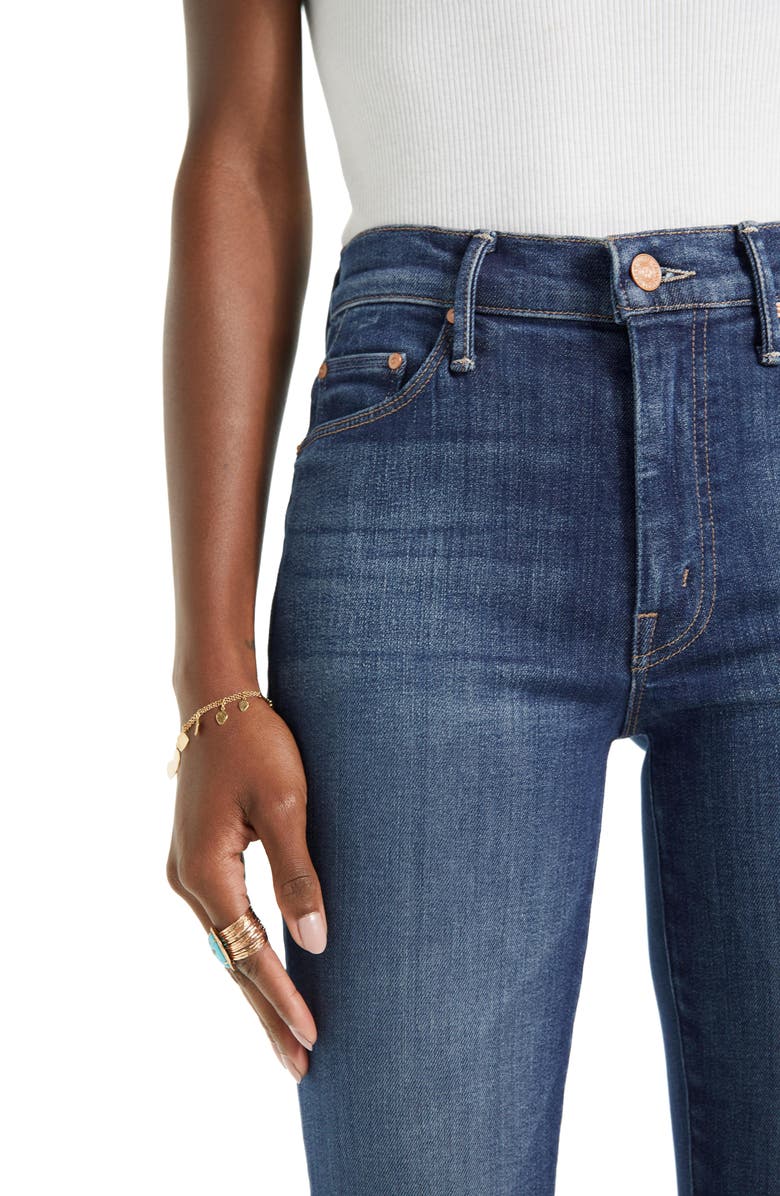 MOTHER High Waist Frayed Flare Jeans, Alternate, color, 