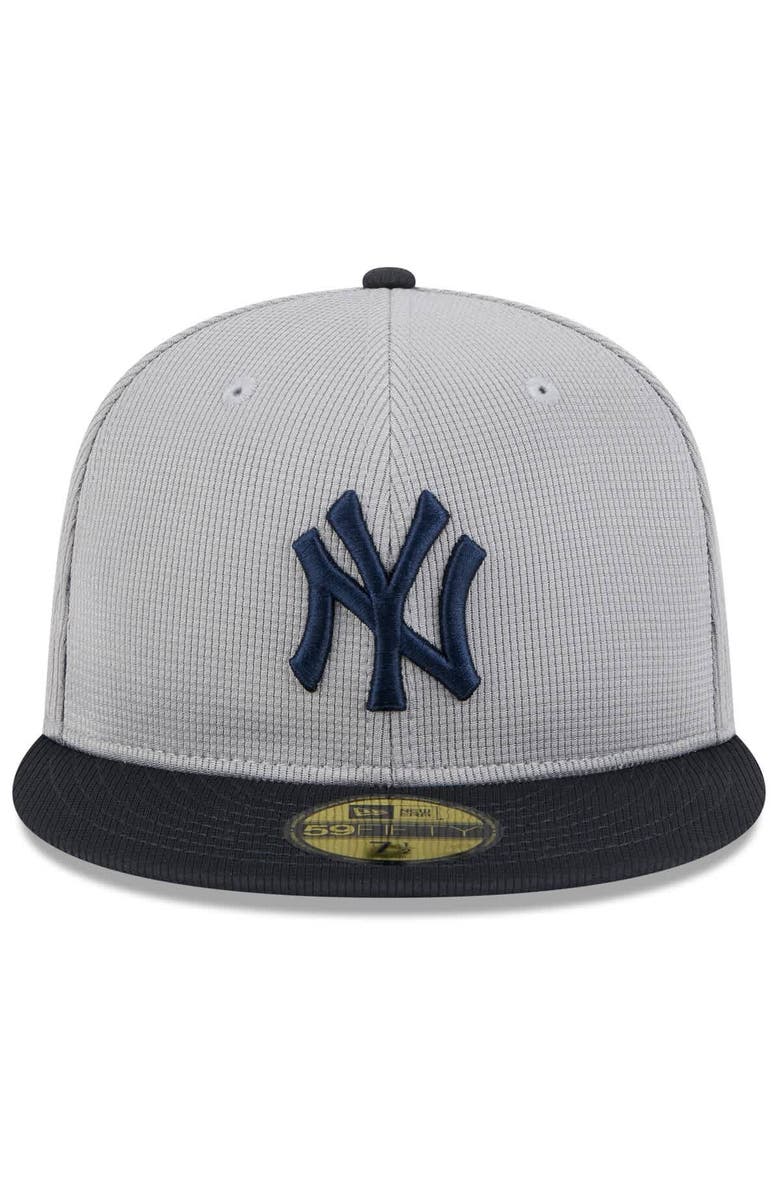 New Era Men's New Era  Gray/Navy New York Yankees 2025 Spring Training 59FIFTY Fitted Hat, Alternate, color, 