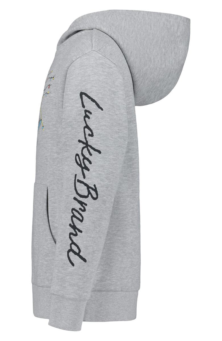 Lucky Brand Kids' Skelly Ski Hoodie, Alternate, color, Grey Heather