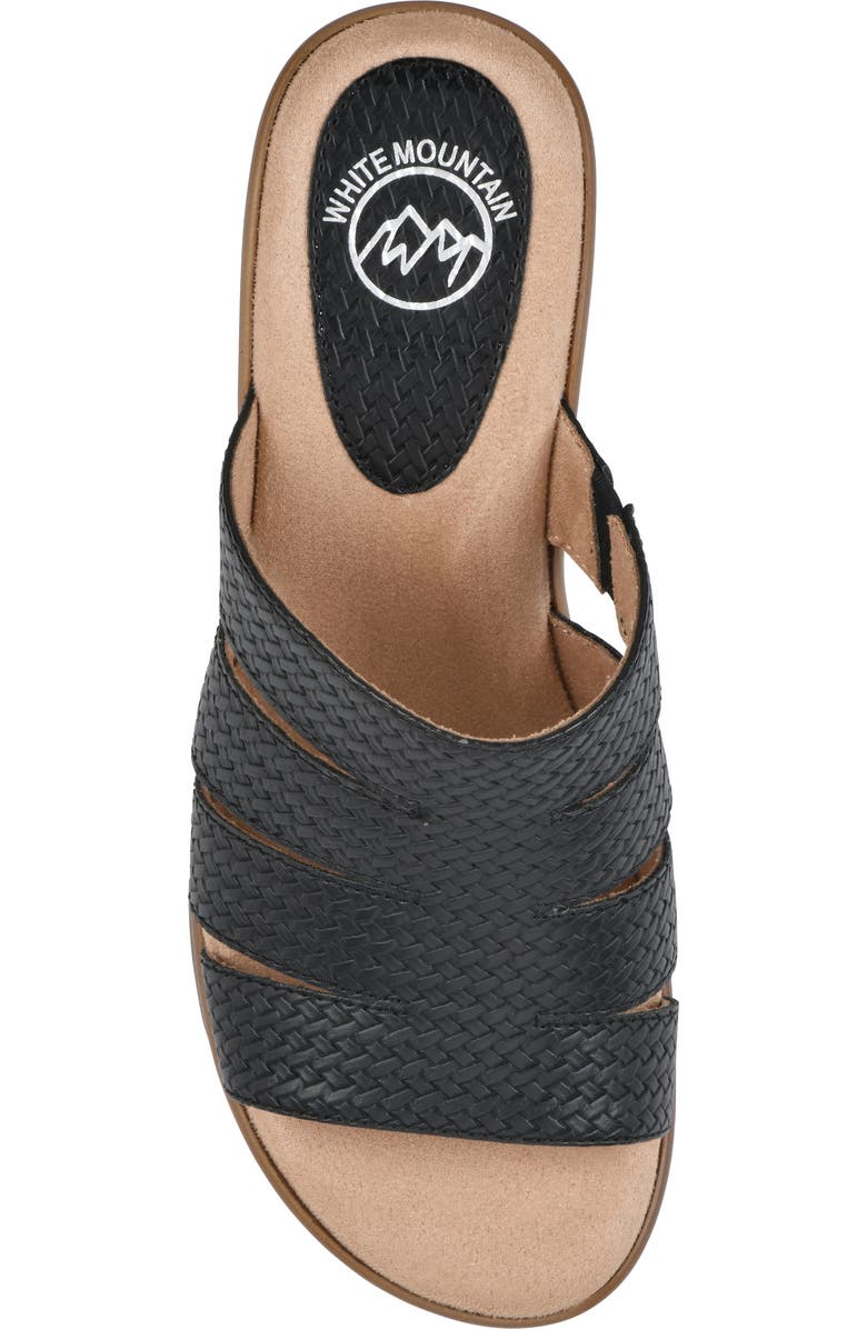 White Mountain Footwear Valora Wedge Sandal, Alternate, color, Black Metallic Woven