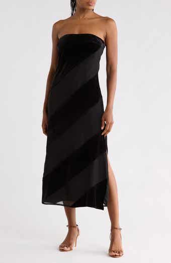 Surrey Strapless Velvet Midi Dress