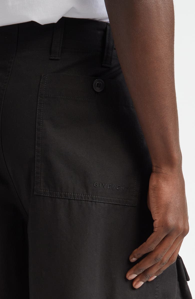 Givenchy Military Spirit Cotton Cargo Pants, Alternate, color, Black